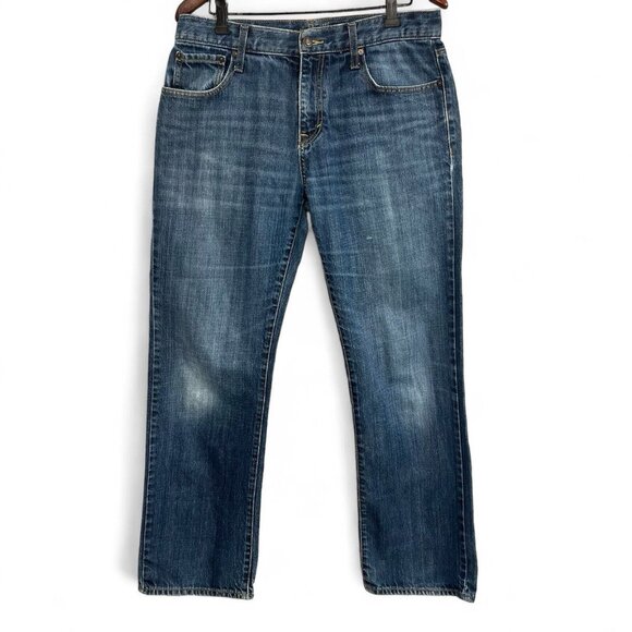 Old Navy Mens Jeans Size 33x30.5* Blue Denim Straight Mid Rise Medium Wash - Picture 1 of 14